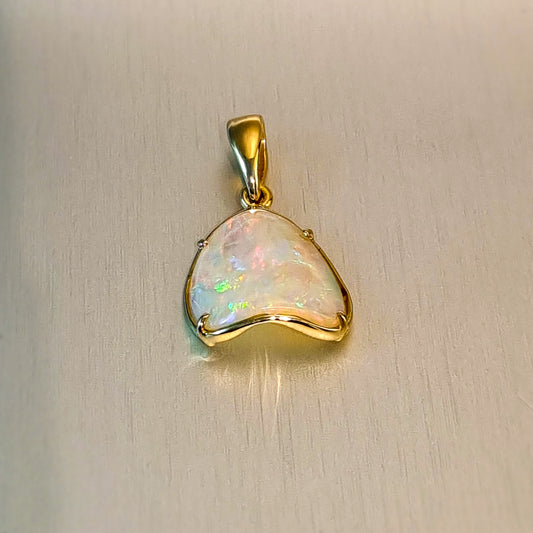 Coober Pedy Solid Opal Skin Shell Pendant