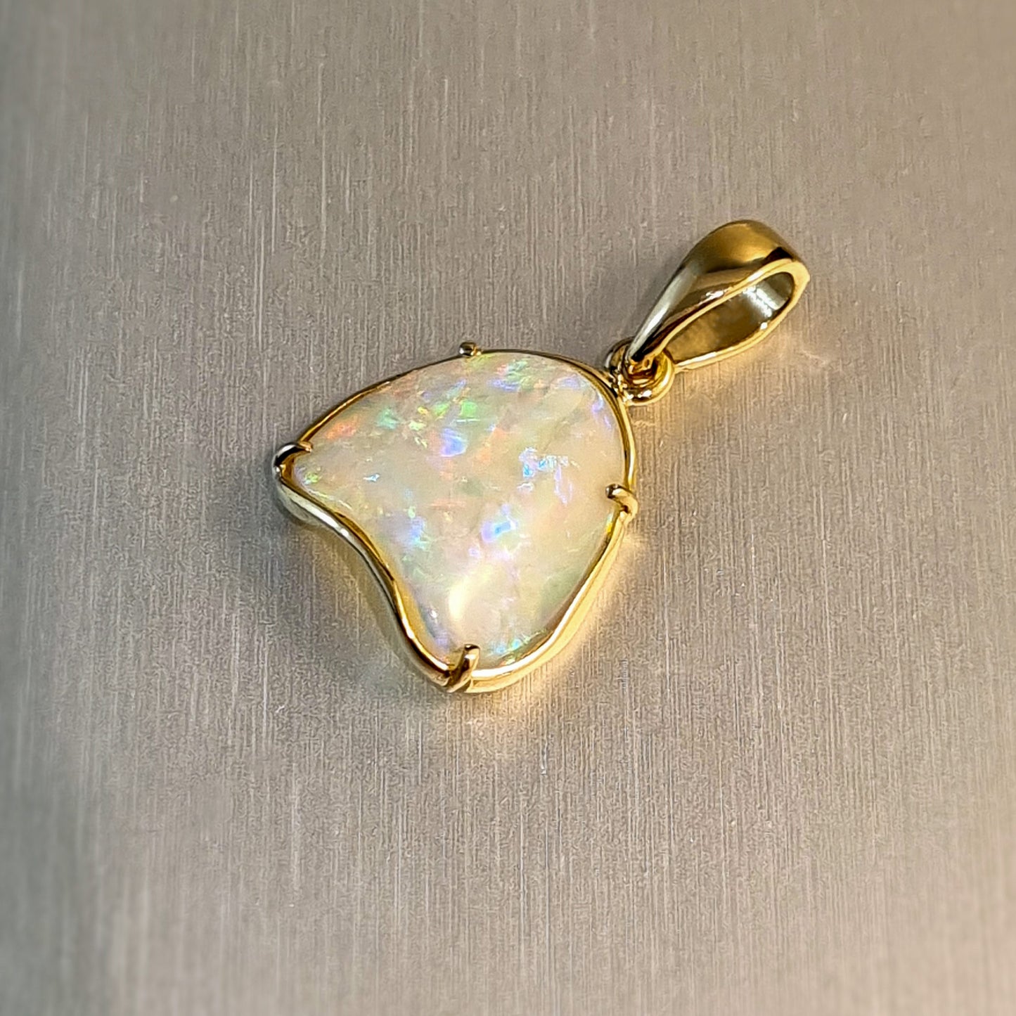 Coober Pedy Solid Opal Skin Shell Pendant