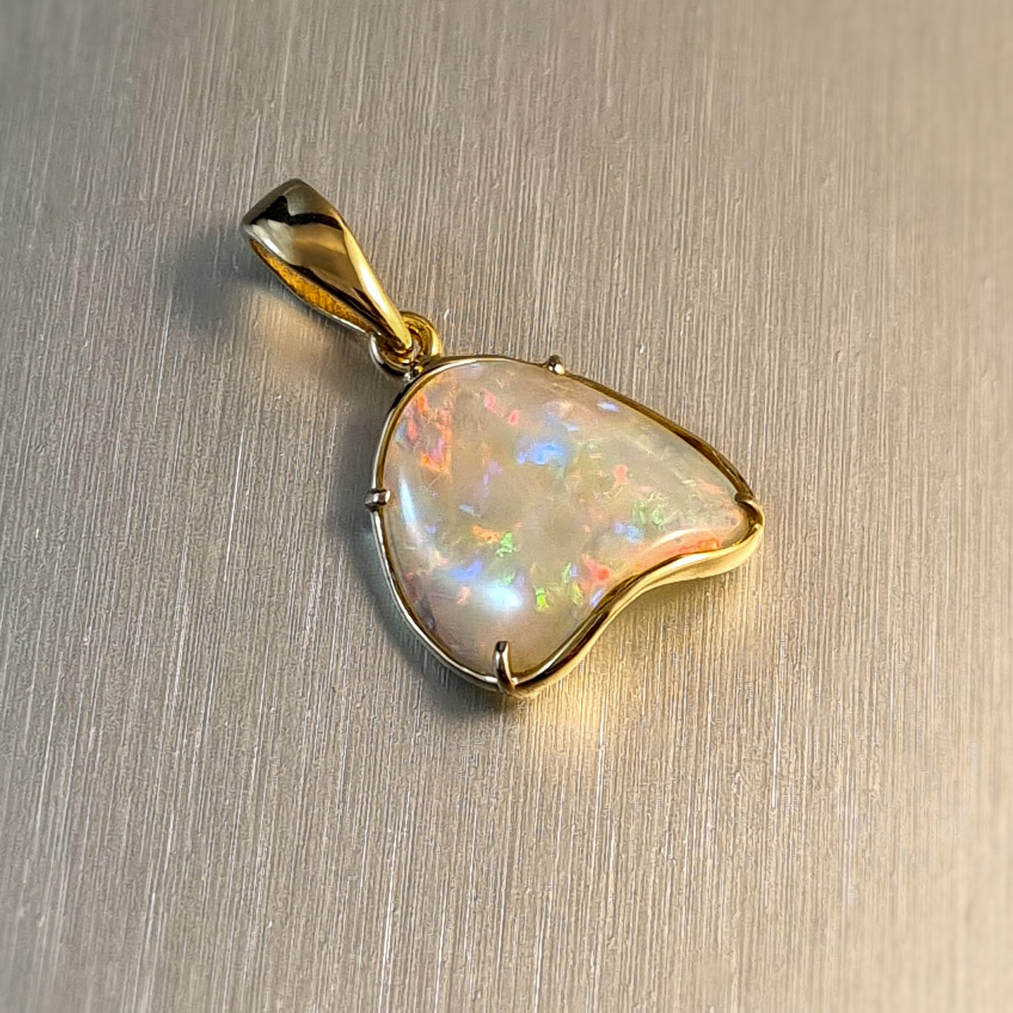 Coober Pedy Solid Opal Skin Shell Pendant