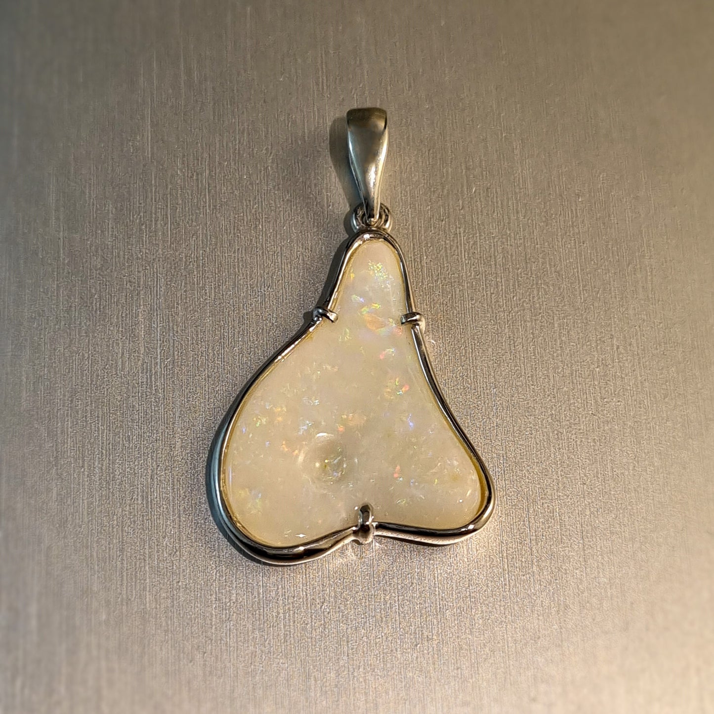 Coober Pedy Solid Carved Opal Pendant