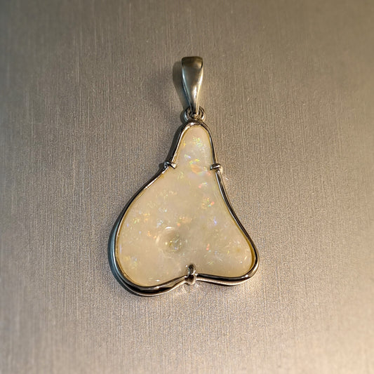 Coober Pedy Solid Carved Opal Pendant