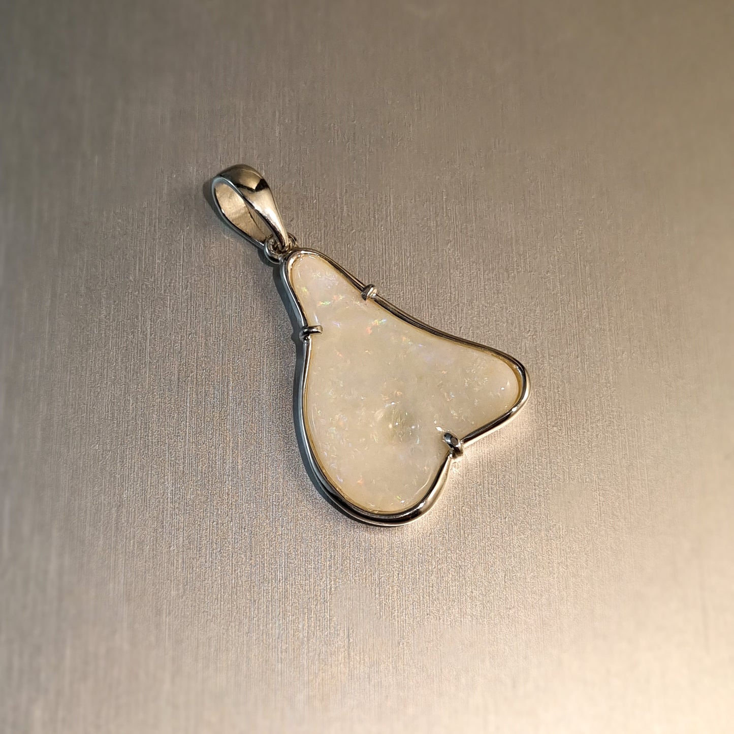 Coober Pedy Solid Carved Opal Pendant