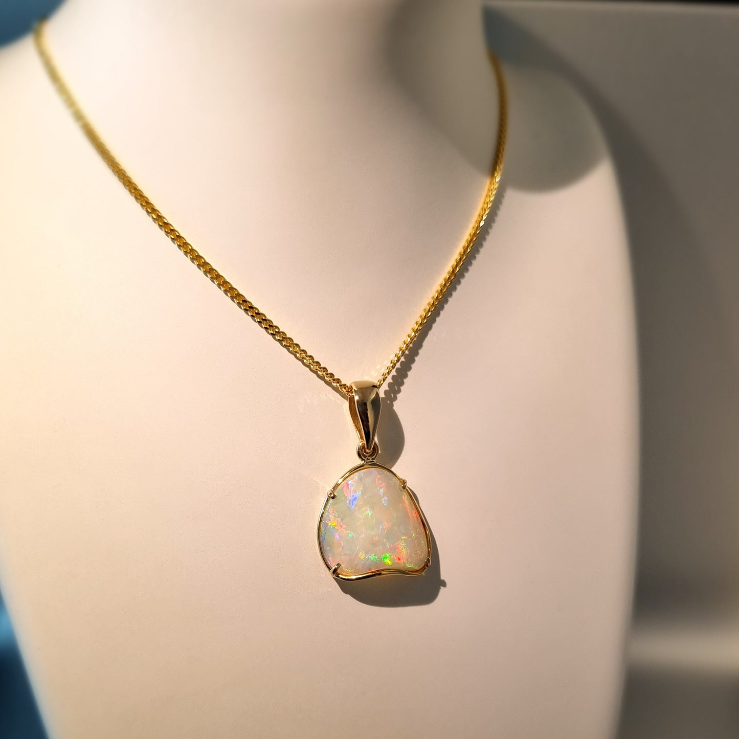 Coober Pedy Solid Opal Skin Shell Pendant