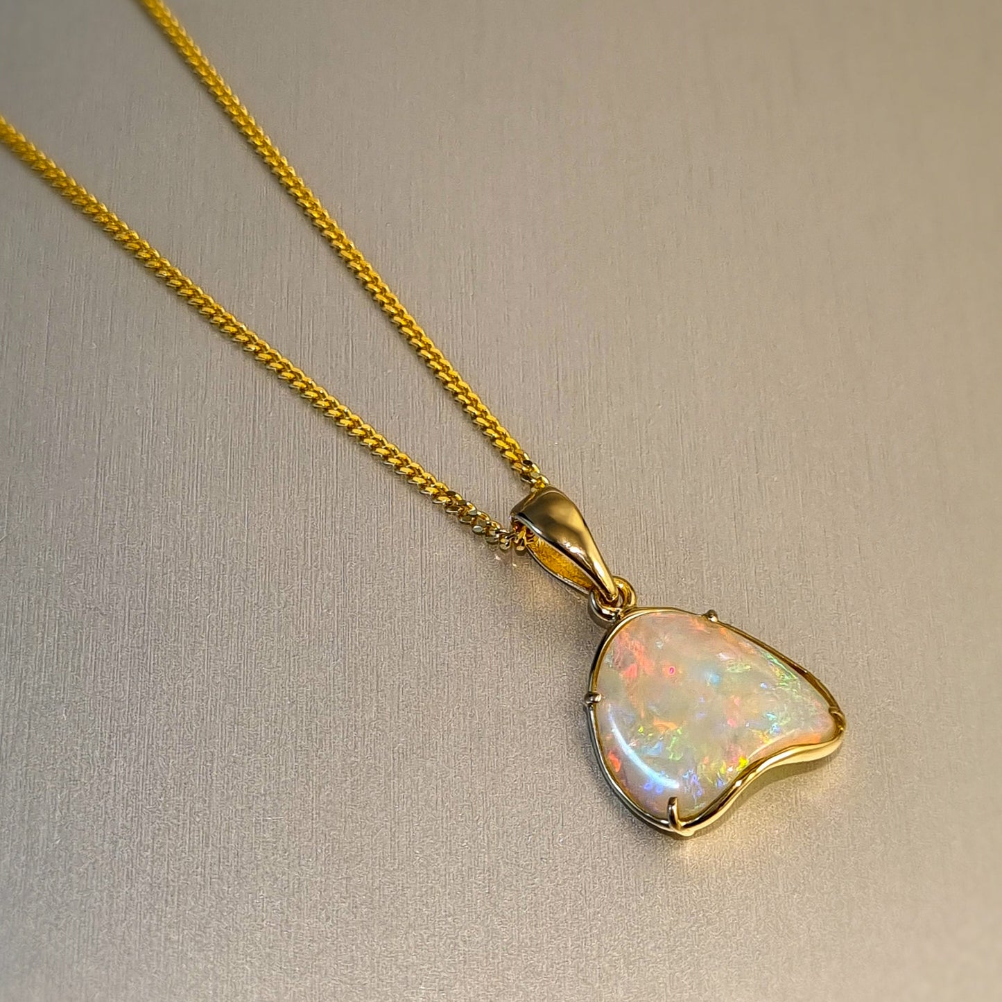 Coober Pedy Solid Opal Skin Shell Pendant