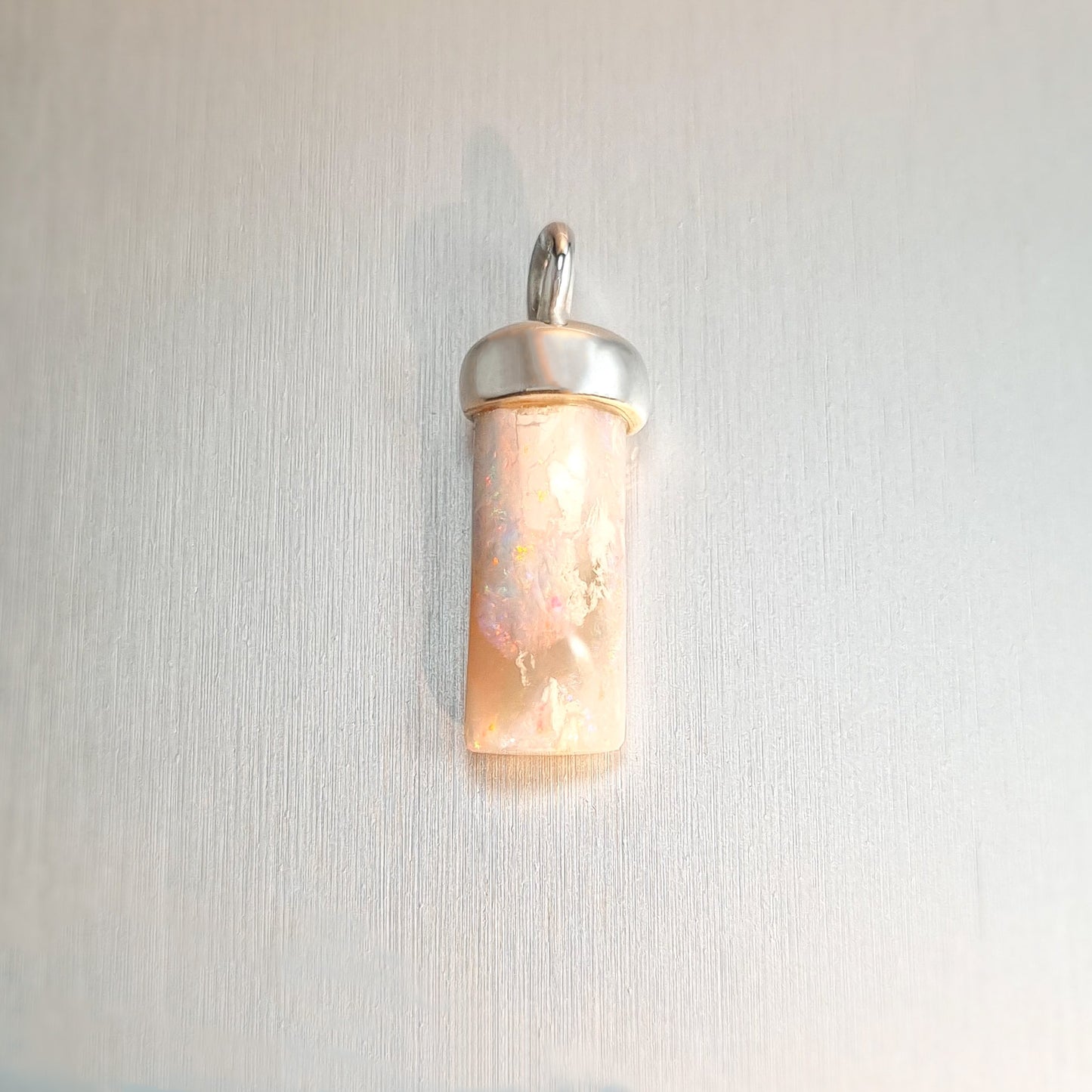 Sterling Silver Opalised Belemnite Pendant