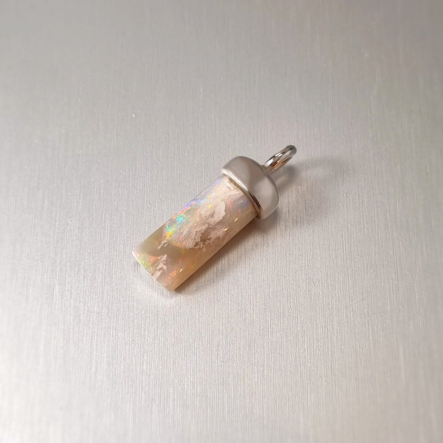 Sterling Silver Opalised Belemnite Pendant