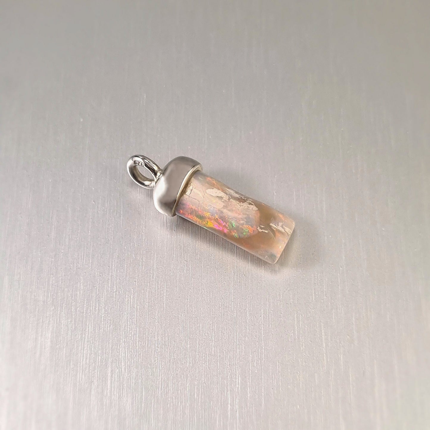 Sterling Silver Opalised Belemnite Pendant