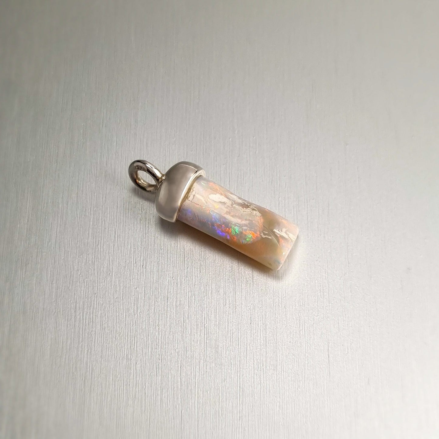 Sterling Silver Opalised Belemnite Pendant