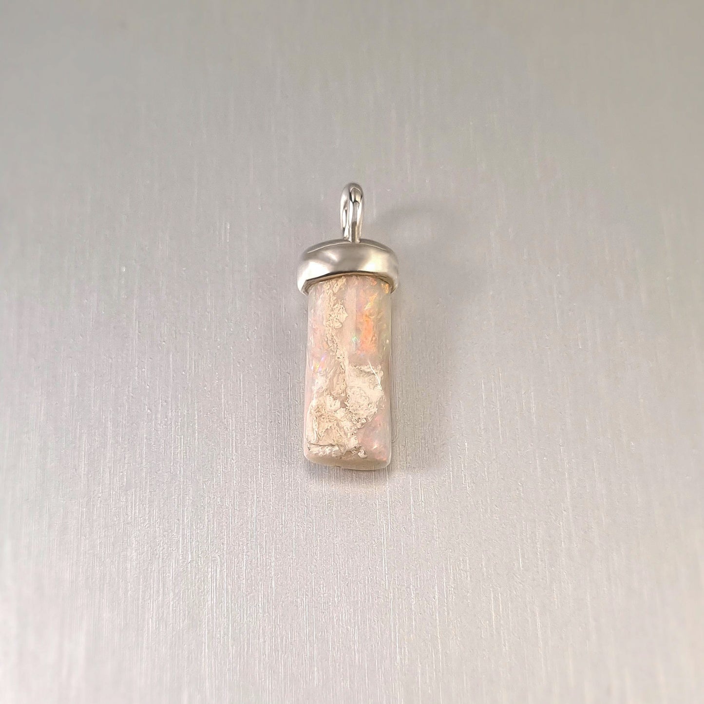 Sterling Silver Opalised Belemnite Pendant