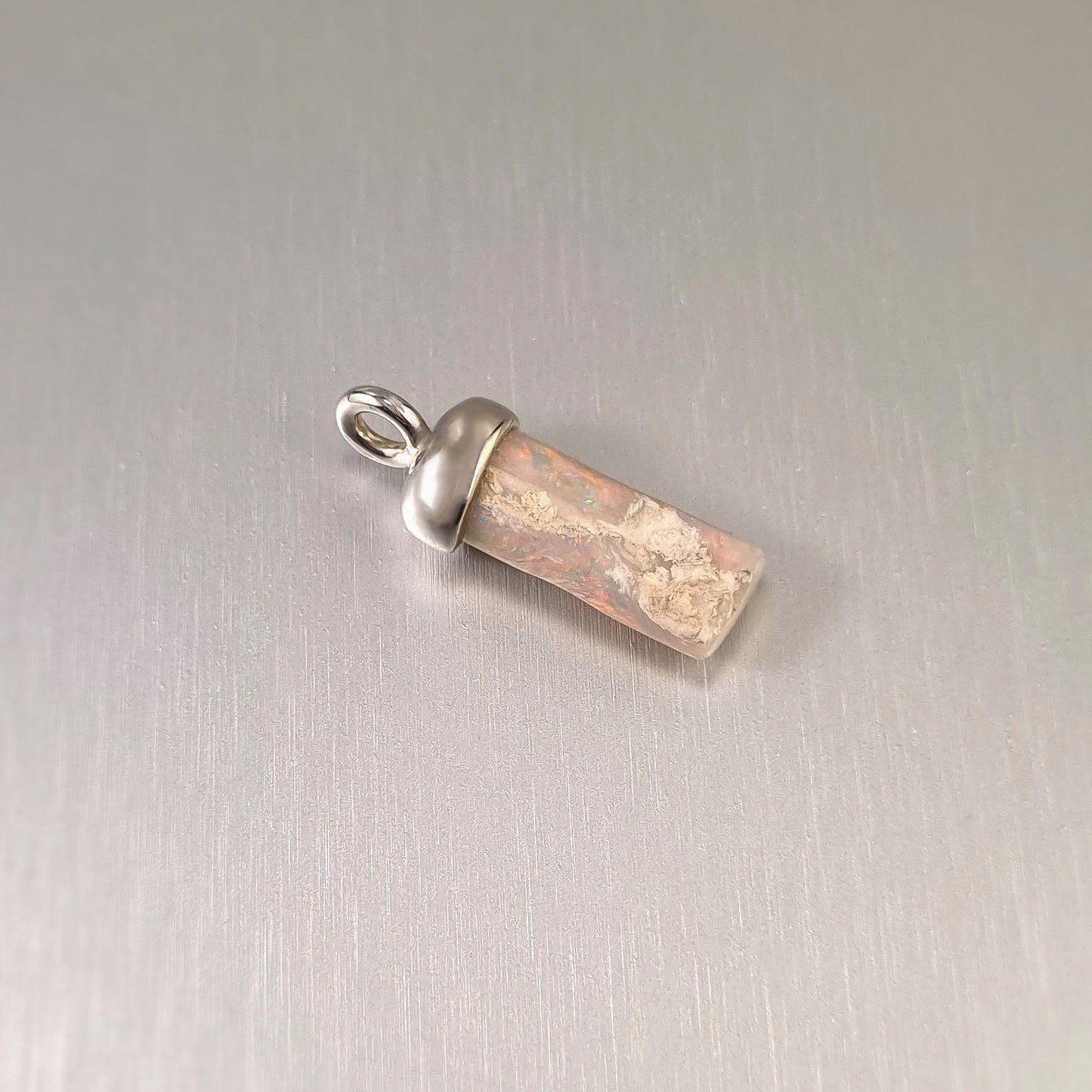 Sterling Silver Opalised Belemnite Pendant