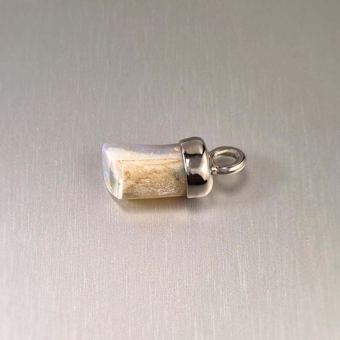 Sterling Silver Opalised Belemnite Pendant