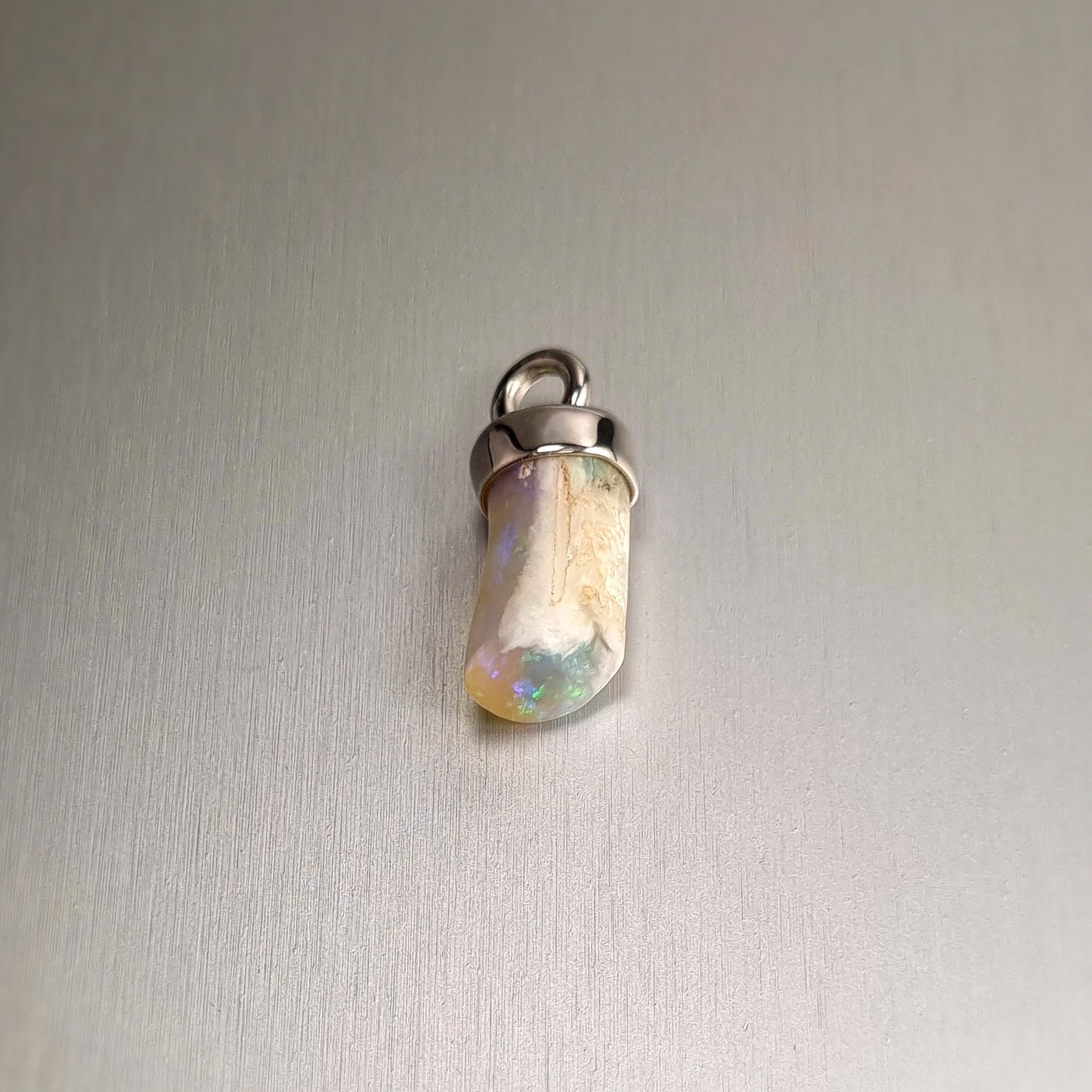 Sterling Silver Opalised Belemnite Pendant