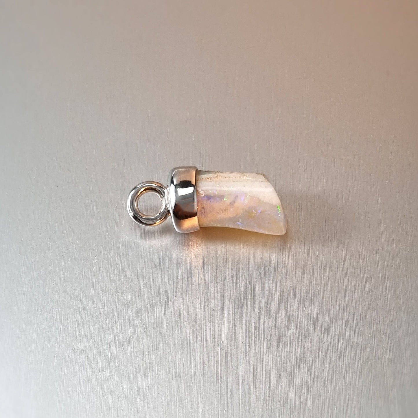 Sterling Silver Opalised Belemnite Pendant