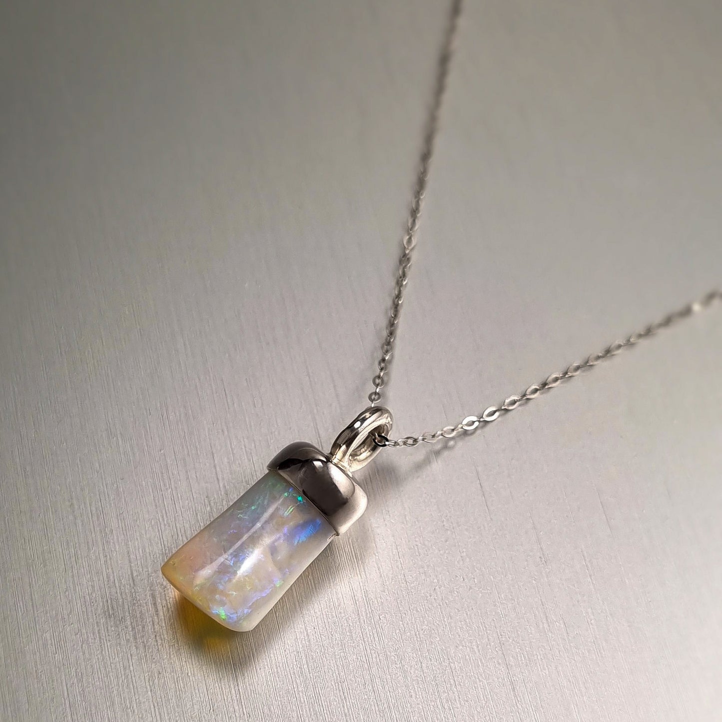 Sterling Silver Opalised Belemnite Pendant