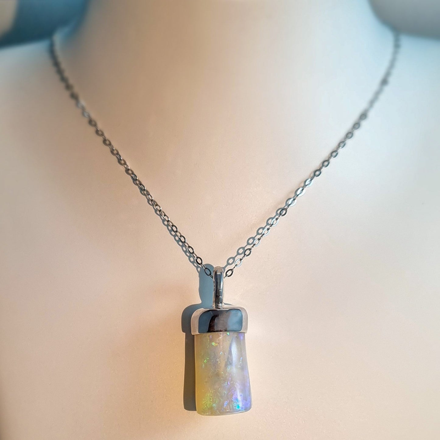 Sterling Silver Opalised Belemnite Pendant