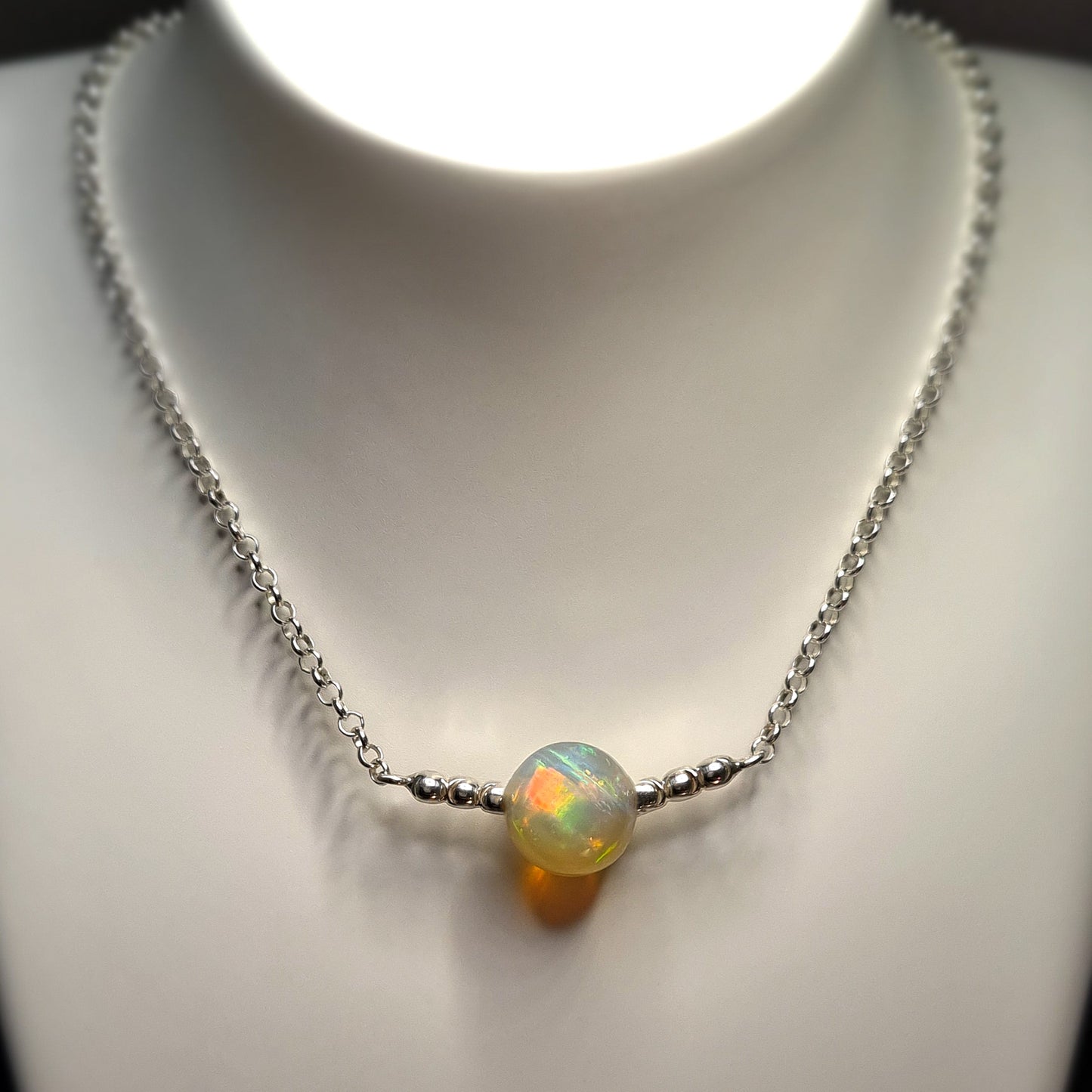 Opal Bead Pendant