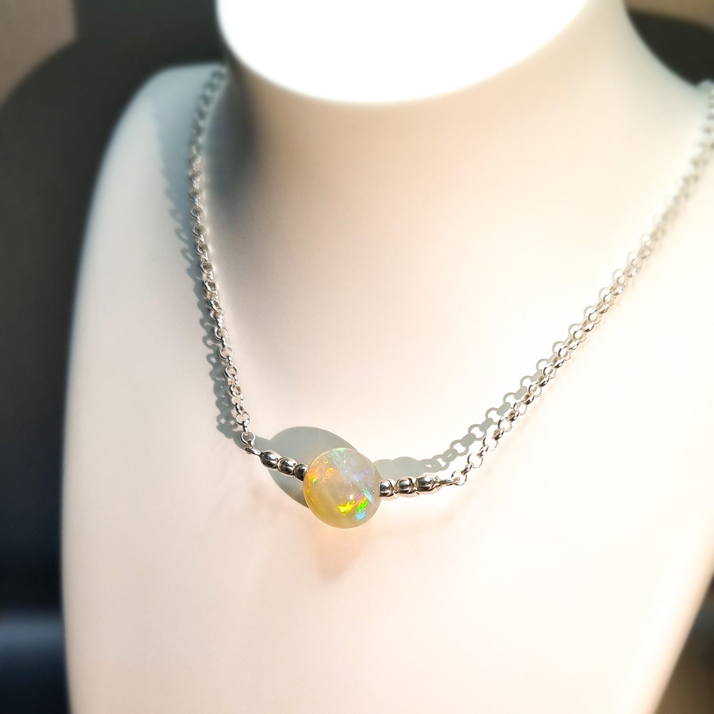 Opal Bead Pendant